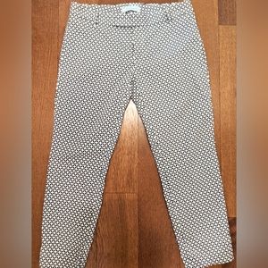 Women's Gap Petite slim cropped black and cream pants size 4 petite